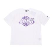 NBA Infill Logo Tee Wit/Paars New Era , White , Heren