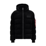 Heren Puffer Cord Jas Alpha Industries , Black , Heren