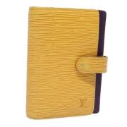 Pre-owned Leather home-office Louis Vuitton Vintage , Yellow , Dames