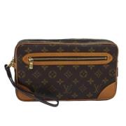 Pre-owned Canvas clutches Louis Vuitton Vintage , Brown , Dames