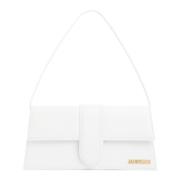 Witte Leren Schoudertas Jacquemus , White , Dames