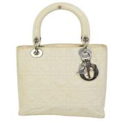 Pre-owned Leather handbags Dior Vintage , Beige , Dames