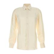 Ivoor Zijden Shirt voor Moderne Man Tom Ford , Beige , Heren