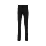 Stretch wolblend zwarte broek Dolce & Gabbana , Black , Heren