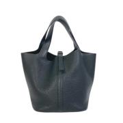 Pre-owned Leather handbags Hermès Vintage , Black , Dames