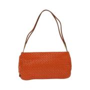 Pre-owned Leather shoulder-bags Bottega Veneta Vintage , Orange , Dame...