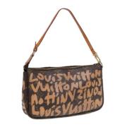 Pre-owned Canvas pouches Louis Vuitton Vintage , Orange , Dames