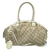 Pre-owned Canvas gucci-bags Gucci Vintage , Beige , Dames