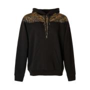 Militair Groene Hoodie met Geribbelde Afwerking Marcelo Burlon , Black...