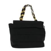 Pre-owned Canvas handbags Salvatore Ferragamo Pre-owned , Black , Dame...