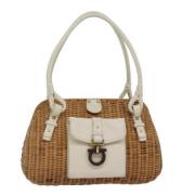 Pre-owned Fabric handbags Salvatore Ferragamo Pre-owned , Beige , Dame...