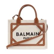 Schoudertas met logo Balmain , Beige , Dames