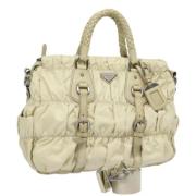 Pre-owned Nylon prada-bags Prada Vintage , Beige , Dames