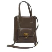 Pre-owned Fabric handbags Salvatore Ferragamo Pre-owned , Brown , Dame...