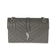 Pre-owned Leather shoulder-bags Yves Saint Laurent Vintage , Gray , Da...