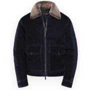 Donkerblauwe Winterjas Hendric-41 Moorer , Blue , Heren