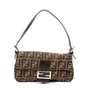 Pre-owned Canvas shoulder-bags Fendi Vintage , Brown , Dames