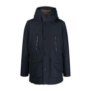 Middernacht Blauwe Gewatteerde Jas Woolrich , Blue , Heren