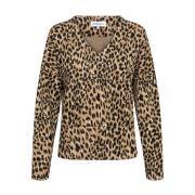 Animal Print Lange Mouw Top &Co Woman , Multicolor , Dames