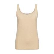 Lurex Lange Mouw Top Vesper &Co Woman , Beige , Dames