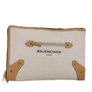 Pre-owned Canvas clutches Balenciaga Vintage , Beige , Dames