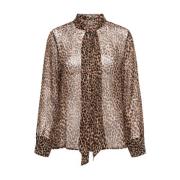 Dierenprint Blouse Alix &Co Woman , Brown , Dames