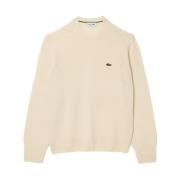 Wolmix Ronde Hals Trui Lacoste , Beige , Heren