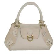 Pre-owned Leather handbags Salvatore Ferragamo Pre-owned , White , Dam...