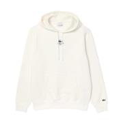 Sportieve Hoodies voor Casual Comfort Lacoste , White , Heren