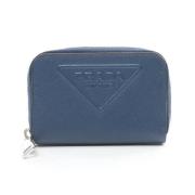 Pre-owned Leather wallets Prada Vintage , Blue , Dames