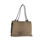 Pre-owned Canvas gucci-bags Gucci Vintage , Beige , Dames