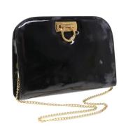 Pre-owned Leather shoulder-bags Salvatore Ferragamo Pre-owned , Black ...