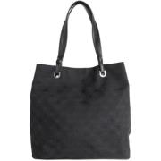 Pre-owned Canvas handbags Salvatore Ferragamo Pre-owned , Black , Dame...