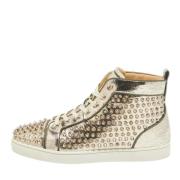 Pre-owned Leather sneakers Christian Louboutin Pre-owned , Yellow , He...