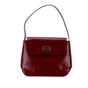 Pre-owned Leather handbags Burberry Vintage , Red , Dames