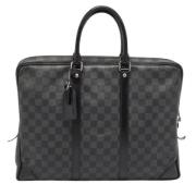 Pre-owned Coated canvas briefcases Louis Vuitton Vintage , Black , Her...