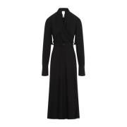 Zwarte Gedrapeerde Maxi Day Jurk Patou , Black , Dames