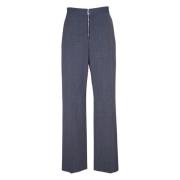 Grijze Stijlvolle Broek Msgm , Gray , Dames