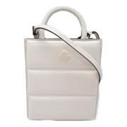 Pre-owned Leather handbags Moncler Pre-owned , White , Dames