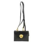 Pre-owned Leather shoulder-bags Versace Pre-owned , Black , Dames