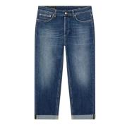 Blauwe Loose Fit Jeans Enkel Lengte Dondup , Blue , Dames