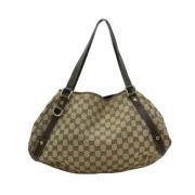 Pre-owned Canvas totes Gucci Vintage , Beige , Dames