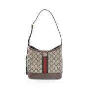 Pre-owned Leather gucci-bags Gucci Vintage , Beige , Dames