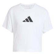 Trein Essentials Groot Logo T-shirt Adidas , White , Dames