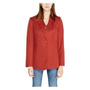 Getailleerde Split Blazer Donna Vero Moda , Red , Dames