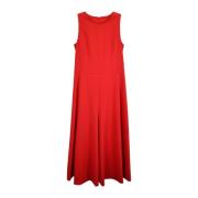 Rode Geplooide Midi Jurk Akris , Red , Dames