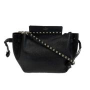 Pre-owned Leather shoulder-bags Valentino Vintage , Black , Dames