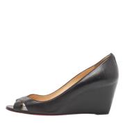 Pre-owned Leather heels Christian Louboutin Pre-owned , Black , Dames