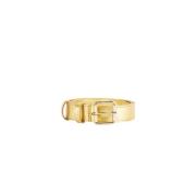 Gouden Leren Riem met Gouden Gesp Comme des Garçons , Yellow , Dames