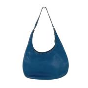 Pre-owned Leather shoulder-bags Hermès Vintage , Blue , Dames